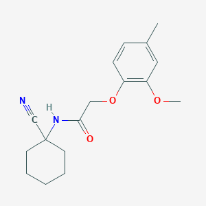 molecular formula C17H22N2O3 B2507830 N-(1-cyanocyclohexyl)-2-(2-methoxy-4-methylphenoxy)acetamide CAS No. 940244-59-7