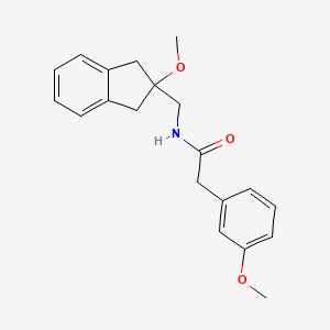 molecular formula C20H23NO3 B2507835 N-((2-methoxy-2,3-dihydro-1H-inden-2-yl)methyl)-2-(3-methoxyphenyl)acetamide CAS No. 2034409-39-5