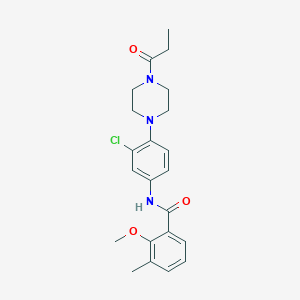 N-[3-chloro-4-(4-propanoylpiperazin-1-yl)phenyl]-2-methoxy-3-methylbenzamide