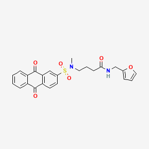 B2507851 N-(furan-2-ylmethyl)-4-(N-methyl-9,10-dioxo-9,10-dihydroanthracene-2-sulfonamido)butanamide CAS No. 941900-58-9