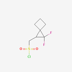 molecular formula C7H9ClF2O2S B2507866 (2,2-二氟螺[2.3]己烷-1-基)甲磺酰氯 CAS No. 2166674-58-2