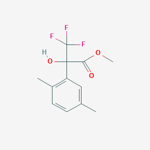 molecular formula C12H13F3O3 B2507868 Methyl 2-(2,5-dimethylphenyl)-3,3,3-trifluoro-2-hydroxypropanoate CAS No. 695191-65-2
