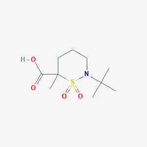 2-(tert-Butyl)-6-methyl-1,2-thiazinane-6-carboxylic acid 1,1-dioxide