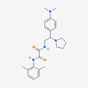 molecular formula C24H32N4O2 B2507871 N1-(2-(4-(dimethylamino)phenyl)-2-(pyrrolidin-1-yl)ethyl)-N2-(2,6-dimethylphenyl)oxalamide CAS No. 941995-14-8