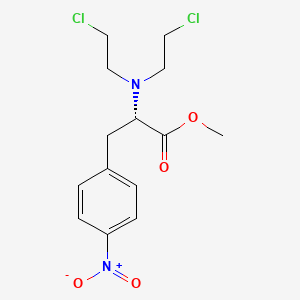 molecular formula C14H18Cl2N2O4 B2507881 (S)-methyl 2-(bis(2-chloroethyl)amino)-3-(4-nitrophenyl)propanoate CAS No. 1951445-15-0