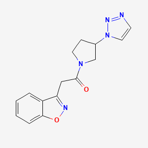 2-(1,2-benzoxazol-3-yl)-1-[3-(1H-1,2,3-triazol-1-yl)pyrrolidin-1-yl]ethan-1-one