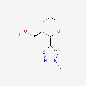 rac-[(2R,3S)-2-(1-methyl-1H-pyrazol-4-yl)oxan-3-yl]methanol, trans