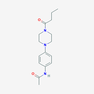 molecular formula C16H23N3O2 B250791 N-[4-(4-butanoylpiperazin-1-yl)phenyl]acetamide 