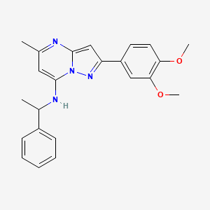2-(3,4-dimethoxyphenyl)-5-methyl-N-(1-phenylethyl)pyrazolo[1,5-a]pyrimidin-7-amine