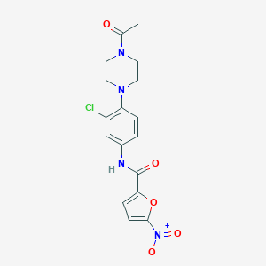 molecular formula C17H17ClN4O5 B250794 N-[4-(4-acetylpiperazin-1-yl)-3-chlorophenyl]-5-nitrofuran-2-carboxamide 