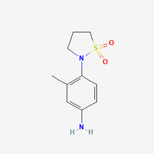 molecular formula C10H14N2O2S B2507943 2-(2-Methyl-4-aminophenyl)isothiazolidine 1,1-dioxide CAS No. 524957-26-4