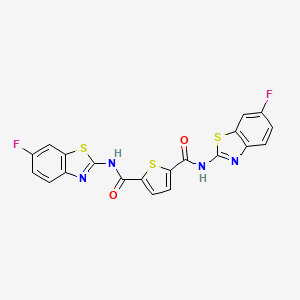molecular formula C20H10F2N4O2S3 B2507946 N2,N5-bis(6-fluorobenzo[d]thiazol-2-yl)thiophene-2,5-dicarboxamide CAS No. 476644-05-0