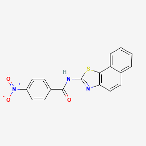 molecular formula C18H11N3O3S B2507949 N-benzo[g][1,3]benzothiazol-2-yl-4-nitrobenzamide CAS No. 313530-54-0