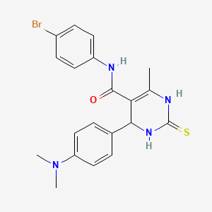 molecular formula C20H21BrN4OS B2507952 N-(4-溴苯基)-4-(4-(二甲氨基)苯基)-6-甲基-2-硫代氧-1,2,3,4-四氢嘧啶-5-甲酰胺 CAS No. 941944-44-1