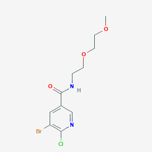 5-bromo-6-chloro-N-[2-(2-methoxyethoxy)ethyl]pyridine-3-carboxamide