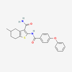 5-Methyl-2-(4-phenoxybenzamido)-4,5,6,7-tetrahydrobenzo[b]thiophene-3-carboxamide