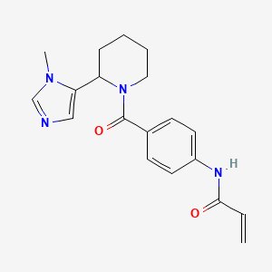 molecular formula C19H22N4O2 B2507960 N-[4-[2-(3-Methylimidazol-4-yl)piperidine-1-carbonyl]phenyl]prop-2-enamide CAS No. 2197571-65-4