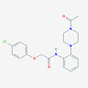 molecular formula C20H22ClN3O3 B250797 N-[2-(4-acetylpiperazin-1-yl)phenyl]-2-(4-chlorophenoxy)acetamide 