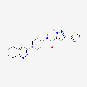 1-methyl-N-(1-(5,6,7,8-tetrahydrocinnolin-3-yl)piperidin-4-yl)-3-(thiophen-2-yl)-1H-pyrazole-5-carboxamide