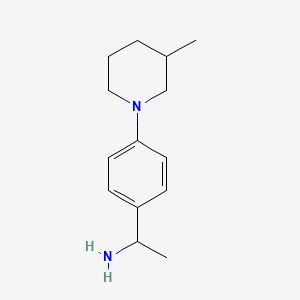 molecular formula C14H22N2 B2507973 1-[4-(3-甲基哌啶-1-基)-苯基]-乙胺 CAS No. 869945-54-0