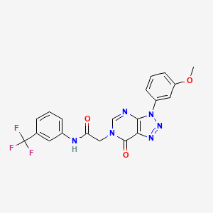 molecular formula C20H15F3N6O3 B2507985 2-(3-(3-methoxyphenyl)-7-oxo-3H-[1,2,3]triazolo[4,5-d]pyrimidin-6(7H)-yl)-N-(3-(trifluoromethyl)phenyl)acetamide CAS No. 847385-69-7