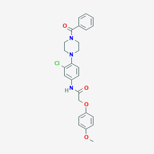 N-[4-(4-benzoyl-1-piperazinyl)-3-chlorophenyl]-2-(4-methoxyphenoxy)acetamide