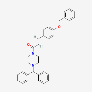 (E)-1-(4-benzhydrylpiperazino)-3-[4-(benzyloxy)phenyl]-2-propen-1-one