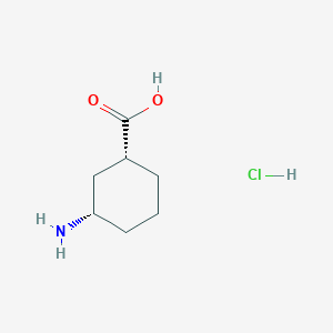 molecular formula C7H14ClNO2 B2507998 (1R,3S)-3-Aminocyclohexanecarboxylic acid hydrochloride CAS No. 118785-96-9