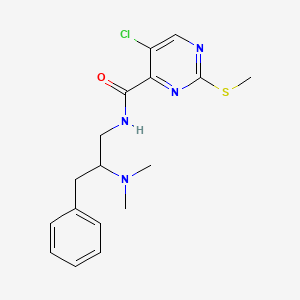 molecular formula C17H21ClN4OS B2508000 5-chloro-N-[2-(dimethylamino)-3-phenylpropyl]-2-(methylsulfanyl)pyrimidine-4-carboxamide CAS No. 1090478-00-4