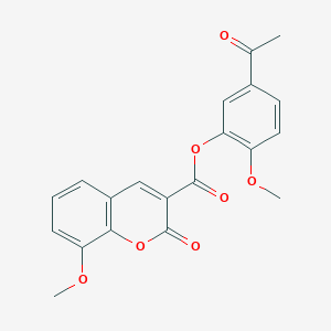 molecular formula C20H16O7 B2508005 5-acetyl-2-methoxyphenyl 8-methoxy-2-oxo-2H-chromene-3-carboxylate CAS No. 853903-38-5