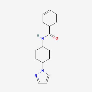 N-[4-(1H-pyrazol-1-yl)cyclohexyl]cyclohex-3-ene-1-carboxamide