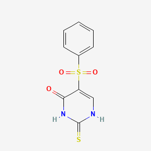 molecular formula C10H8N2O3S2 B2508008 5-(phenylsulfonyl)-2-thioxo-2,3-dihydropyrimidin-4(1H)-one CAS No. 1260933-18-3