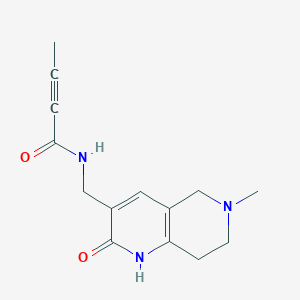 N-[(6-Methyl-2-oxo-1,5,7,8-tetrahydro-1,6-naphthyridin-3-yl)methyl]but-2-ynamide