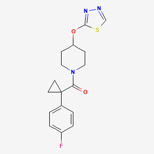 (4-((1,3,4-Thiadiazol-2-yl)oxy)piperidin-1-yl)(1-(4-fluorophenyl)cyclopropyl)methanone