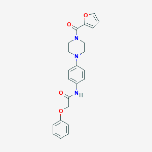 molecular formula C23H23N3O4 B250802 N-{4-[4-(2-furoyl)-1-piperazinyl]phenyl}-2-phenoxyacetamide 