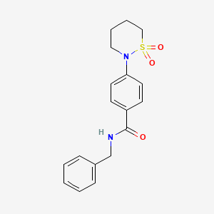 molecular formula C18H20N2O3S B2508030 N-苄基-4-(1,1-二氧噻嗪-2-基)苯甲酰胺 CAS No. 941992-48-9