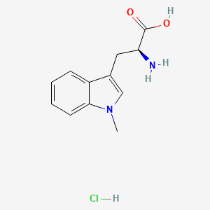 molecular formula C12H15ClN2O2 B2508033 (2S)-2-Amino-3-(1-methylindol-3-yl)propanoic acid;hydrochloride CAS No. 2470280-01-2