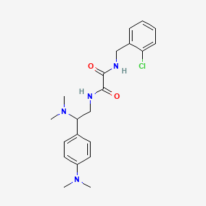 molecular formula C21H27ClN4O2 B2508034 N1-(2-chlorobenzyl)-N2-(2-(dimethylamino)-2-(4-(dimethylamino)phenyl)ethyl)oxalamide CAS No. 941994-85-0