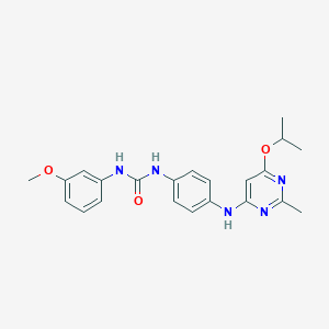 molecular formula C22H25N5O3 B2508055 1-(4-((6-Isopropoxy-2-methylpyrimidin-4-yl)amino)phenyl)-3-(3-methoxyphenyl)urea CAS No. 1021091-14-4