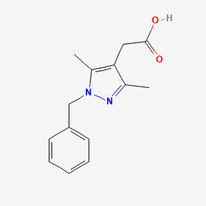 molecular formula C14H16N2O2 B2508069 (1-Benzyl-3,5-dimethyl-1H-pyrazol-4-yl)-acetic acid CAS No. 32701-82-9