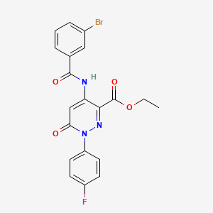 molecular formula C20H15BrFN3O4 B2508081 Ethyl 4-(3-bromobenzamido)-1-(4-fluorophenyl)-6-oxo-1,6-dihydropyridazine-3-carboxylate CAS No. 941915-87-3