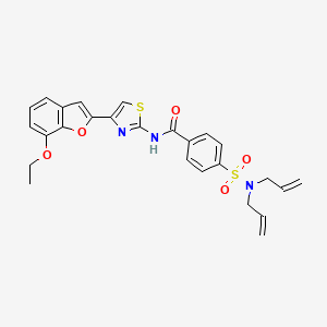 4-(N,N-diallylsulfamoyl)-N-(4-(7-ethoxybenzofuran-2-yl)thiazol-2-yl)benzamide