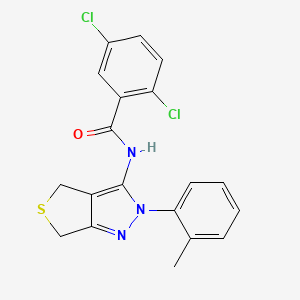 molecular formula C19H15Cl2N3OS B2508084 2,5-dichloro-N-(2-(o-tolyl)-4,6-dihydro-2H-thieno[3,4-c]pyrazol-3-yl)benzamide CAS No. 396721-31-6