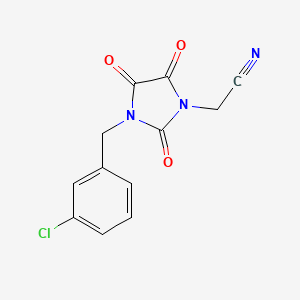 2-[3-(3-Chlorobenzyl)-2,4,5-trioxo-1-imidazolidinyl]acetonitrile