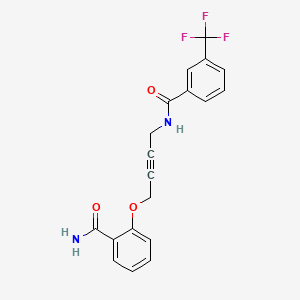 N-(4-(2-carbamoylphenoxy)but-2-yn-1-yl)-3-(trifluoromethyl)benzamide