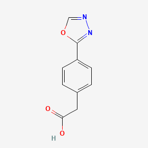 molecular formula C10H8N2O3 B2508092 2-[4-(1,3,4-氧杂二唑-2-基)苯基]乙酸 CAS No. 52787-22-1