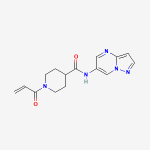 1-Prop-2-enoyl-N-pyrazolo[1,5-a]pyrimidin-6-ylpiperidine-4-carboxamide