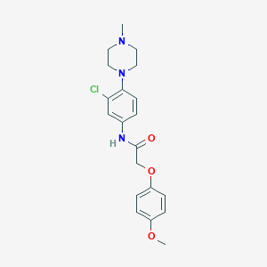 molecular formula C20H24ClN3O3 B250811 N-[3-chloro-4-(4-methylpiperazin-1-yl)phenyl]-2-(4-methoxyphenoxy)acetamide 