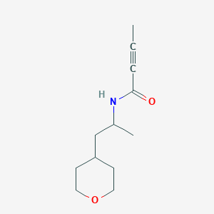 molecular formula C12H19NO2 B2508112 N-[1-(Oxan-4-yl)propan-2-yl]but-2-ynamide CAS No. 2411288-20-3