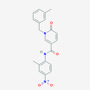 molecular formula C21H19N3O4 B2508113 N-(2-甲基-4-硝基苯基)-1-[(3-甲基苯基)甲基]-6-氧代吡啶-3-甲酰胺 CAS No. 942009-44-1